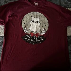 Hot Topic Maroon Ghost Tee